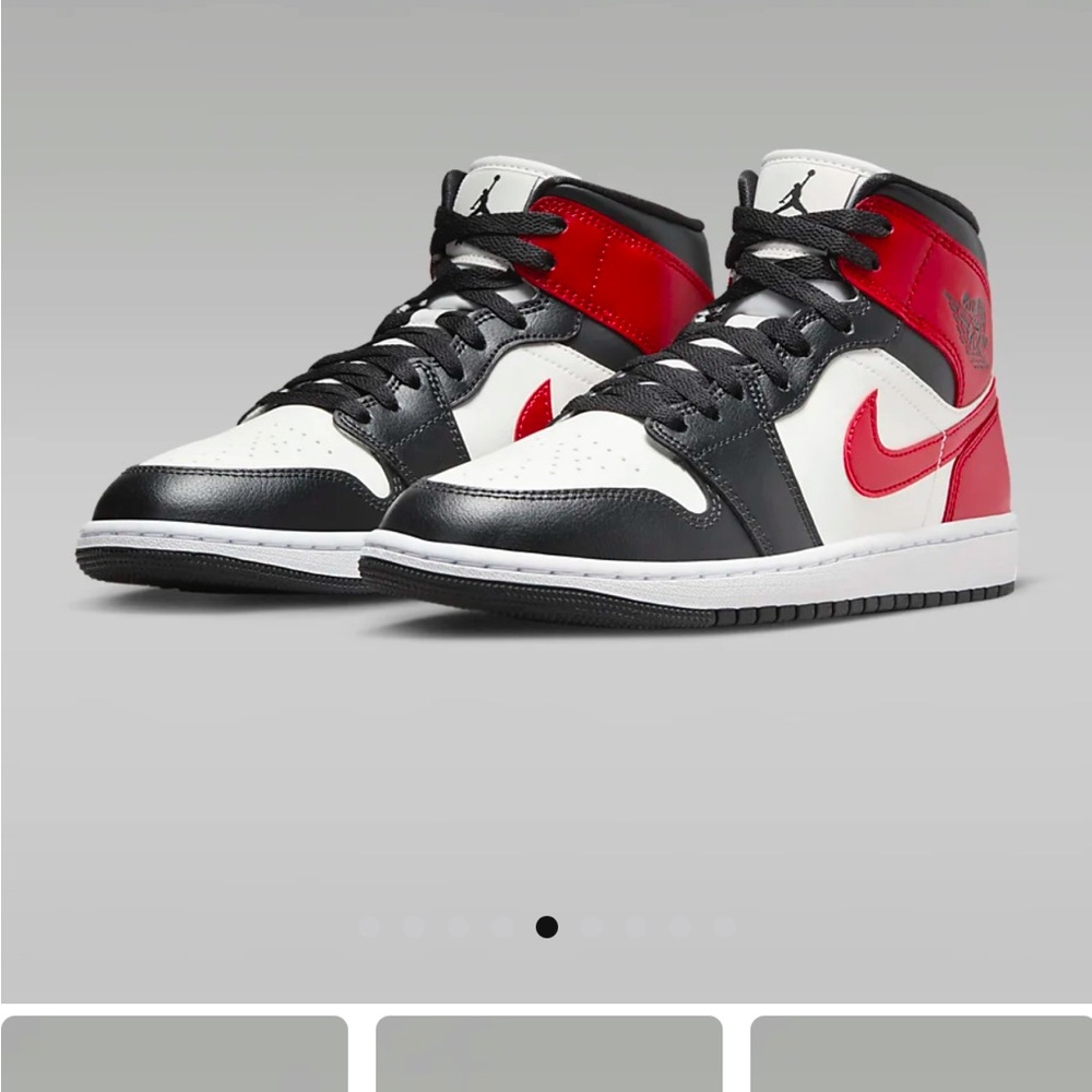 Air Jordan Dunks red white and black